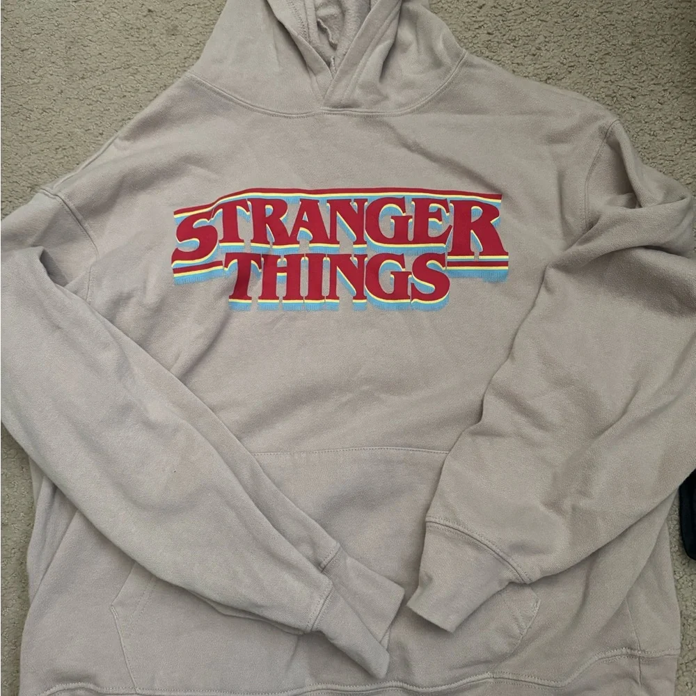 Old Navy Beige Stranger Things Hoodie - Picture 1 of 2